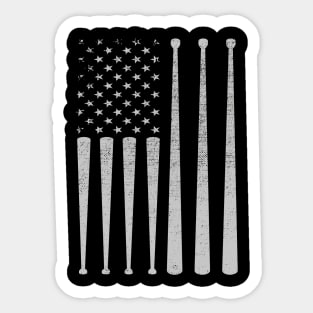 Drum sticks on a vintage American flag For Drummers Sticker